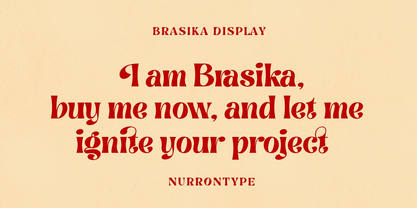 Beispiel einer Brasika Display-Schriftart #1